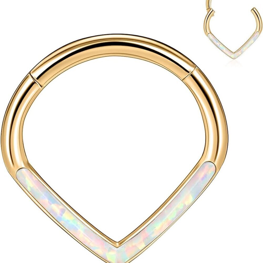 316L Surgical Steel Septum Ring Teardrop Daith Tragus Helix Rook Conch Piercing